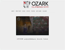 Tablet Screenshot of ozarkclimbing.com